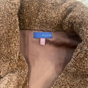 Pilcro Women’s Brown Curly Teddy Vest